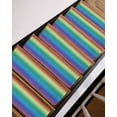 thumbnail image 3 of Rainbow Colored, Stair Treads for Wooden Steps Indoor Runner Rug Carpet, Abstract Ombre Red Green Blue Purple Art 10 Pieces Peel and Stick Staircase Step Treads Covers Washable Door Mats 30"x8", 3 of 5