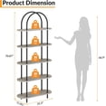 thumbnail image 2 of 71 - pulgada de altura arched estante: 5 - tier con metal frame, freestanding para exposición rack abiertos estante para dormitorio, sala de estar, y oficina, 2 of 6