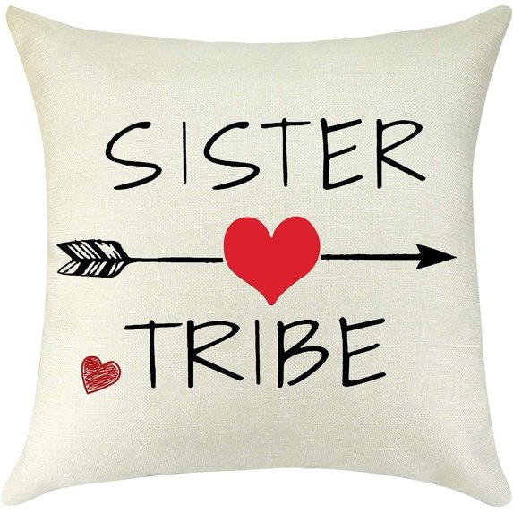 Mothers Day Sister Gift Best Friend Birthday Gift Throw Pillow Cover Sister Gift from Sister Friendship Gift Pillowcase Bonus Sister Wedding Gift for Bridesmaid Sister in Law Graduation Cushion Cover