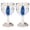 Blue/White, variant on qczoyo Vintage Chalice Medieval Goblet: 2 Pcs Metal Embossed Wine Cup for Royal Wedding Anniversary, 30ml Retro Shot Glass Brass Gold, White