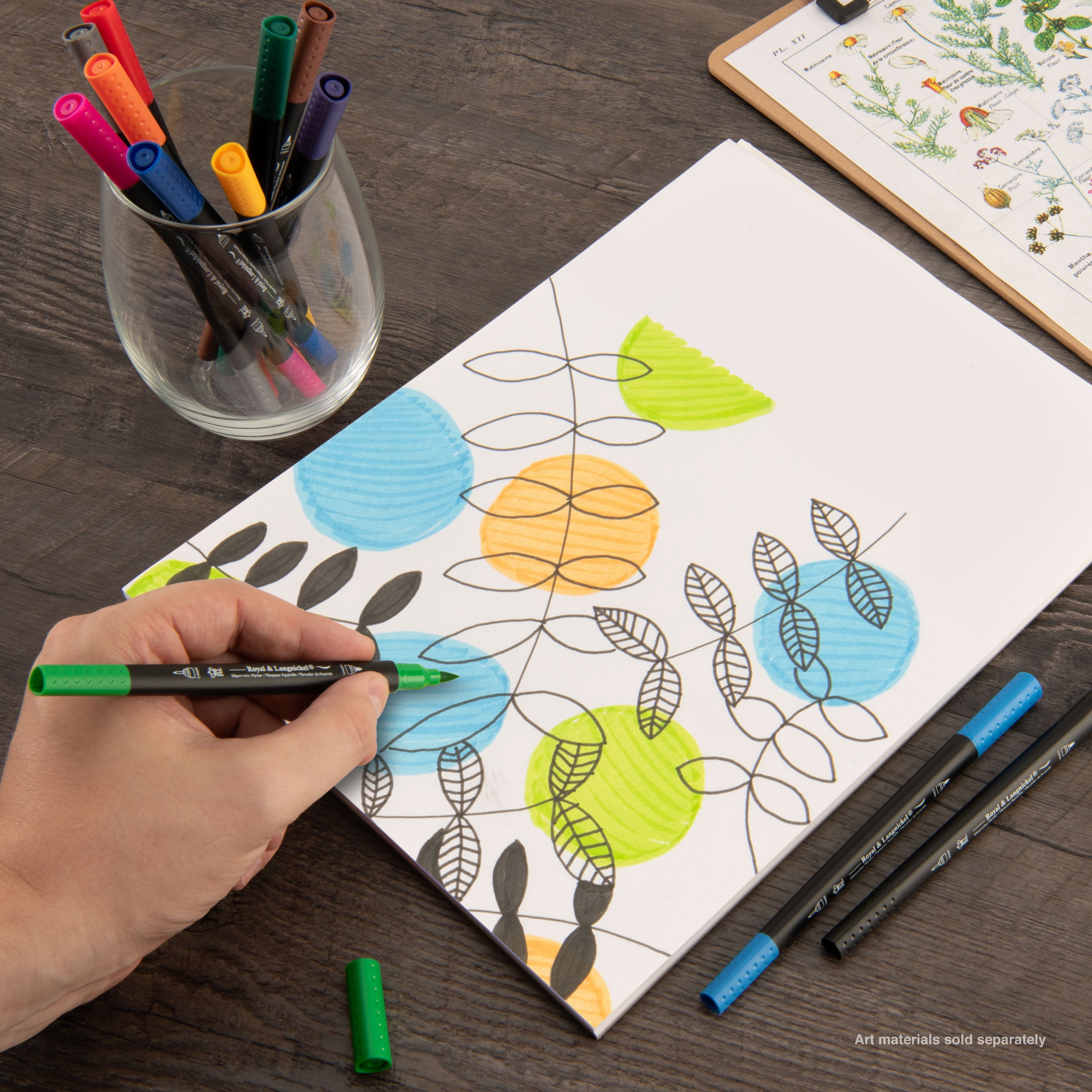 Bee Paper - Bee Inspired 9"x12" Studio Marker Paper Pad, 120 Sheets,  Top Tape, 24lb. 90GSM