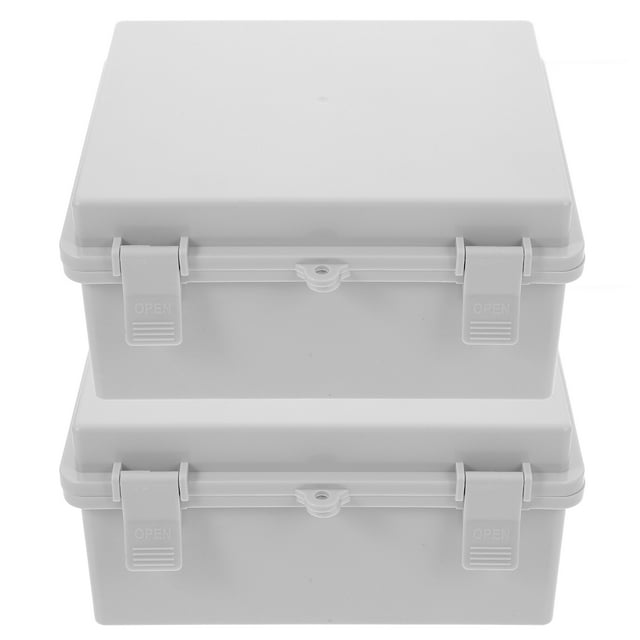 2 Pcs Boîte de Jonction Extérieure avec Serrure Boîte de Projet Étanche Boîte de Jonction Fermée en Plastique Extérieure Ligne de Projet Électrique Universelle
