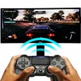 thumbnail image 4 of 2-Pack Wireless Game Controllers for P4 - Black & Silver, Compatible with P4/P4 Slim/P4 Pro & PC, Dual Vibration & 6-Axis Motion Sensor, Ergonomic Gaming Gamepad, 4 of 5