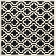 thumbnail image 2 of SAFAVIEH Cambridge Kirsten Geometric Wool Area Rug, Black/Ivory, 6' x 6' Square, 2 of 7