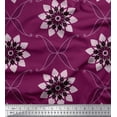 thumbnail image 1 of Soimoi Japan Crepe Satin Fabric Leaves & Floral Artistic Print Sewing Fabric Yard 42 Inch Wide, 1 of 3