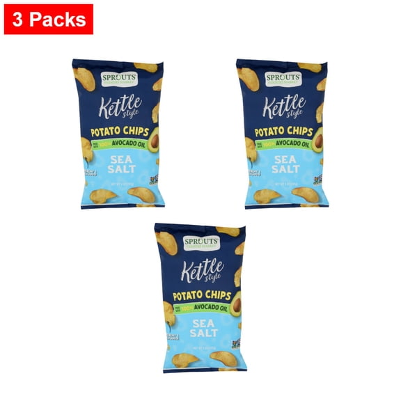 Sprouts Sea Salt Kettle Style Avocado Oil Potato Chips - 5 oz - 3 Packs