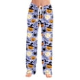 thumbnail image 4 of Zydvens Women Halloween Pajama Pants Wide Leg Lounge Wear with Pockets Soft Elastic Waist Drawstring Sleepwear Bottoms Splatter Pumpkin Print Costume Cosplay Party S-3XL, 4 of 7