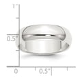 thumbnail image 4 of Sterling Silver Rhodium-plated 6mm Half-Round Band, 4 of 7
