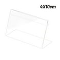 15pcs 4*10cm Acrylic Sign Display Stand Business Card Label Label Stand
