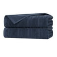 thumbnail image 2 of Superior Mika Smart Twist Cotton Medium Weight Bath Sheets, Set of 2, Navy Blue, 2 of 10