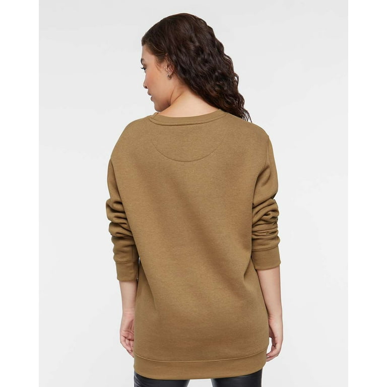 LAT Elevated Fleece Crewneck Sweatshirt 6925 Coyote Brown Size S