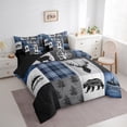 thumbnail image 4 of Feelyou Rustic Bear Print Twin Bedding Sets 7-Piece, Farmhouse Woodland Wildlife Bedding Comforter Set, Countryside Tree Reversible Sheet Sets, Luxury Bedroom Decor, 4 of 9