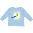thumbnail image 3 of Inktastic World Down Syndrome Day with Yellow and Blue Ribbon Boys or Girls Long Sleeve Toddler T-Shirt, 3 of 5