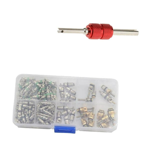 Kit de 134 piezas de válvulas de aire acondicionado R134a R12 y herramientas de extracción
