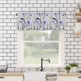 thumbnail image 4 of Purple Daisy Kitchen Valances for Windows 60x18 Inch Kitchen Curtains Valances Rod Pocket Country Botanical Floral Butterfly Wooden Bathroom Window Valances for Window Treatment Decor, 4 of 6