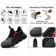 thumbnail image 2 of Ecetana Steel Toe Shoes for Men Safety Protection Anti-smashing Anti-stab Work Shoes, 2 of 6