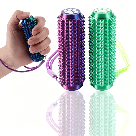 CYFW Fidget Clicker(2 Pcs)-Pain Stim Sensory Tool for Adhd Kids&Adults,Stress Relief Focus Keychain for Anxiety Autism,Portable Spiky Pocket Toy-Novelty Gifts for Friends