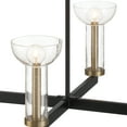 thumbnail image 6 of Designers Fountain Nova 25 inch 4-Light Matte Black Modern Chandelier with Clear Seedy Glass Shades, D283C-4CH-MB, 6 of 7