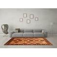 thumbnail image 3 of Ahgly Company Indoor Square Oriental Orange Industrial Area Rugs, 5' Square, 3 of 4