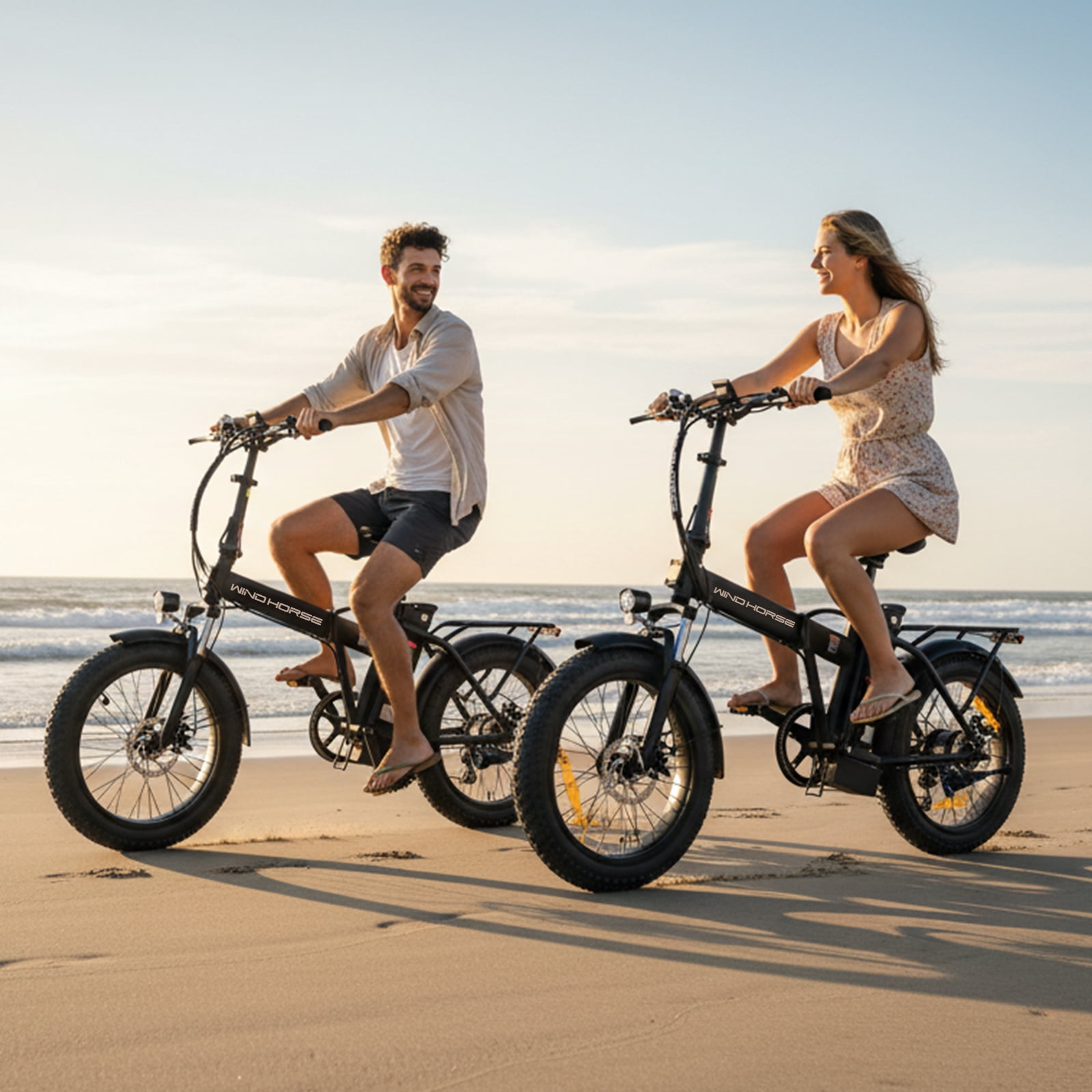 Windhorse 20" Fat Tire Electric Bike for Adults, 20 mph, 70 mile Range, 983W Motor, 48V 15.6Ah Removable Battery Foldable Ebike