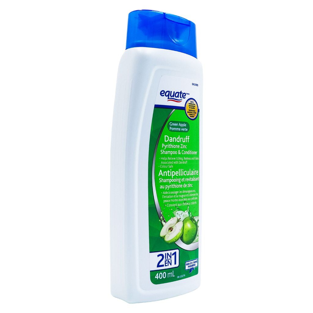 Equate 2in1 Green Apple Dandruff Shampoo & Conditioner, 400 ml, EQ DANDRUFF 2 IN 1 GREEN APPLE
