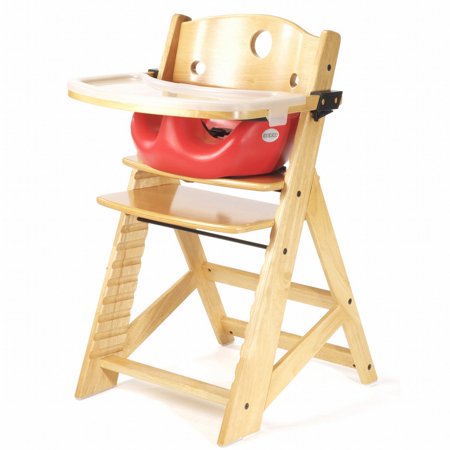 Keekaroo Height Right High Chair with Infant Seat; Tray - Cherry