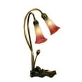 thumbnail image 3 of Meyda Tiffany 13064 Blue Pond Lily - 2 Light Accent Lamp   Mahogany Bronze Finish with Blue Glass, 3 of 7
