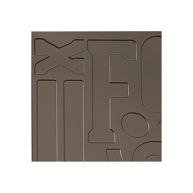 FASÄDE Easy Installation Alphabet Argent Bronze Wall Panel Sample (12" X 12" Sample)