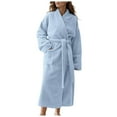 Womens Robe Clearance Warm Fuzzy Robes Spa Cozy Long Robe Sherpa Fluffy