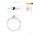 thumbnail image 5 of Angara Natural 0.3 Ct. Blue Sapphire with Diamond Side Stones Ring in 14K White Gold for Women (Ring Size: 3), 5 of 11