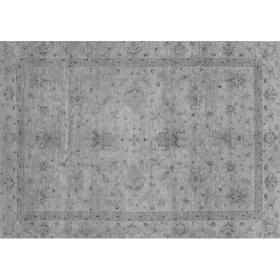 Ahgly Company Indoor Rectangle Abstract Gray Modern Area Rugs, 2' x 4'