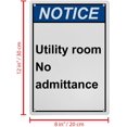 thumbnail image 2 of Industrial Caution Sign No Admittance Sign (Utility room No admittance) 8 in" x 12 in" UV Resistant Indoor Outdoor Workplace Industrial Caution Warning Sign, 2 of 7