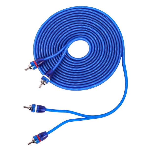 Skar Audio Cable de interconexión Rca de par trenzado de 2 canales de 12 pies - Skar2Ch-Rca12