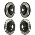thumbnail image 1 of DS-One Front Rear Coated Drilled Slotted Disc Brake Rotors Kit for Car Ford Edge Fusion Lincoln Nautilus MKX MKZ Continental KD-100241, 1 of 11