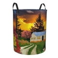 thumbnail image 2 of Kll Fall Village Scenery Waterproof Foldable Laundry Hamper Bucket With Handles For Storage Bin,Kids Room,Home Organizer (Medium), 2 of 8