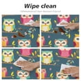 thumbnail image 4 of Cute Owl Pattern (1) Round Fitted Tablecloths Table Covers Wipeable Waterproof Elastic for Kitchen Dinning Parties Wedding Picnic Medium Fits 45-50 Inch Table Size, 4 of 5