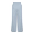 thumbnail image 5 of Tbopshirt Pants for Women Sport Casual Solid Color Fashion Elastic Waist Button Pockect Yoga Pants,Light Blue,S-XXL, 5 of 6