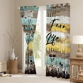 thumbnail image 3 of Homewish Retro Lake House Blackout Curtains Set of 2 (52x84 Each) for Adult, Yellow Rustic Cabin Window Curtains, Plant Botanical Curtains and Drapes, Curtains Blackout Home Decor, 3 of 6