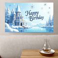 thumbnail image 4 of LUUFILx Birthday Winter Wonderland Backdrop Decoration Background for Happy Celebration Party Supplies Castle Snowflakes Festive Event Decors Photography Props, 4 of 7