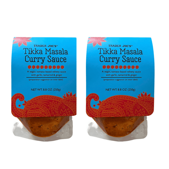 Trader Joe's Tikka Masala Curry Sauce - Vegan, Tomato-Based Delight, 8.8 oz- Pack of 2