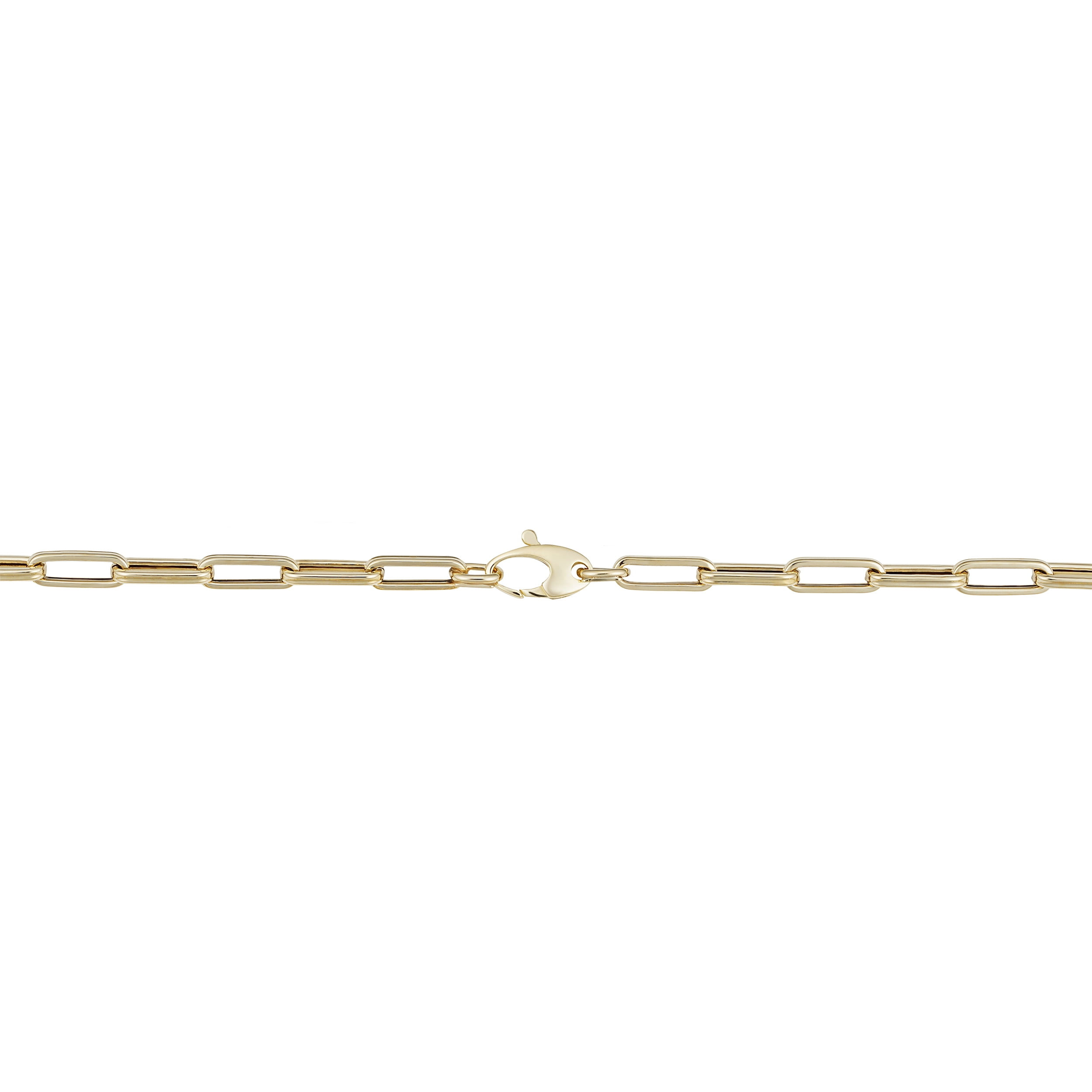 Au Naturale 14k Yellow Gold Paperclip Link Chain Necklace (4 mm, 16 inch) | Made in Italy