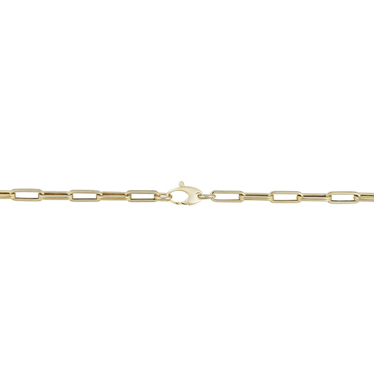 Extra Large Solid Paperclip Chain in 14K Yellow Gold - 18 inch - M. Flynn