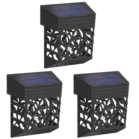 MERRYHAPY Solar Wall Light Black Outdoor LED Garden Patio Yard Security Lighting