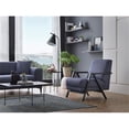 thumbnail image 5 of Enza Home Pavia Contemporary Wood & Fabric Armchair in Navy/Black, 5 of 5