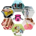 thumbnail image 3 of Soidarity Cubo de agua plegable de PVC, resistente al agua, lavabo, senderismo, de coches, contenedor organizador con asa, accesorios Pescar Rosa 20L Soidarity OD022092-10, 3 of 6