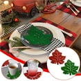 thumbnail image 2 of Dalazy 4Pcs Noël Érable Feuille Dessous L'action de Grâce Érable Feuille Placemetns pour la Maison Cuisine Salle à Manger Décoration de Table de Vacances, 2 of 7