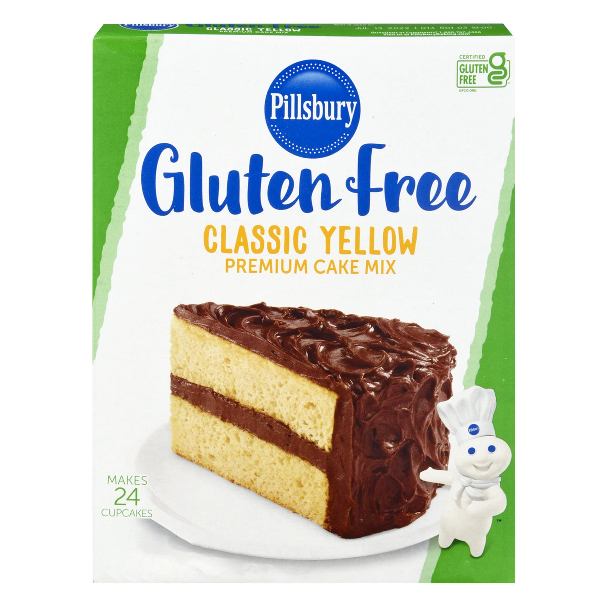(12 pack) Pillsbury Gluten Free Classic Yellow Premium Cake Mix, 17 oz Box