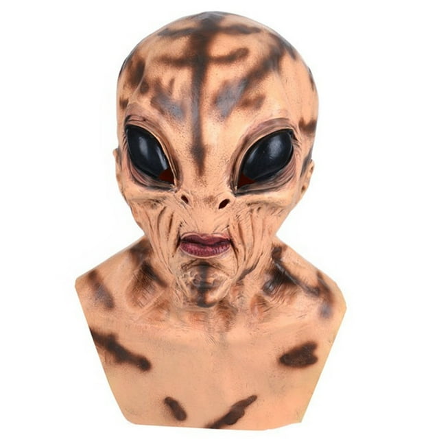 Máscara de látex para cosplay con forma de alienígenas, carnaval, pascua, talla única