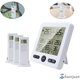 thumbnail image 1 of Medidor de temperatura y humedad a batería, termómetro para interiores y exteriores con higrómetro digital para un control ambiental integral, 1 of 5