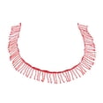 thumbnail image 1 of Cinta decorativa roja de 1 yarda con borlas de cuentas de vidrio y flecos de 55 mm rojo, 1 of 9